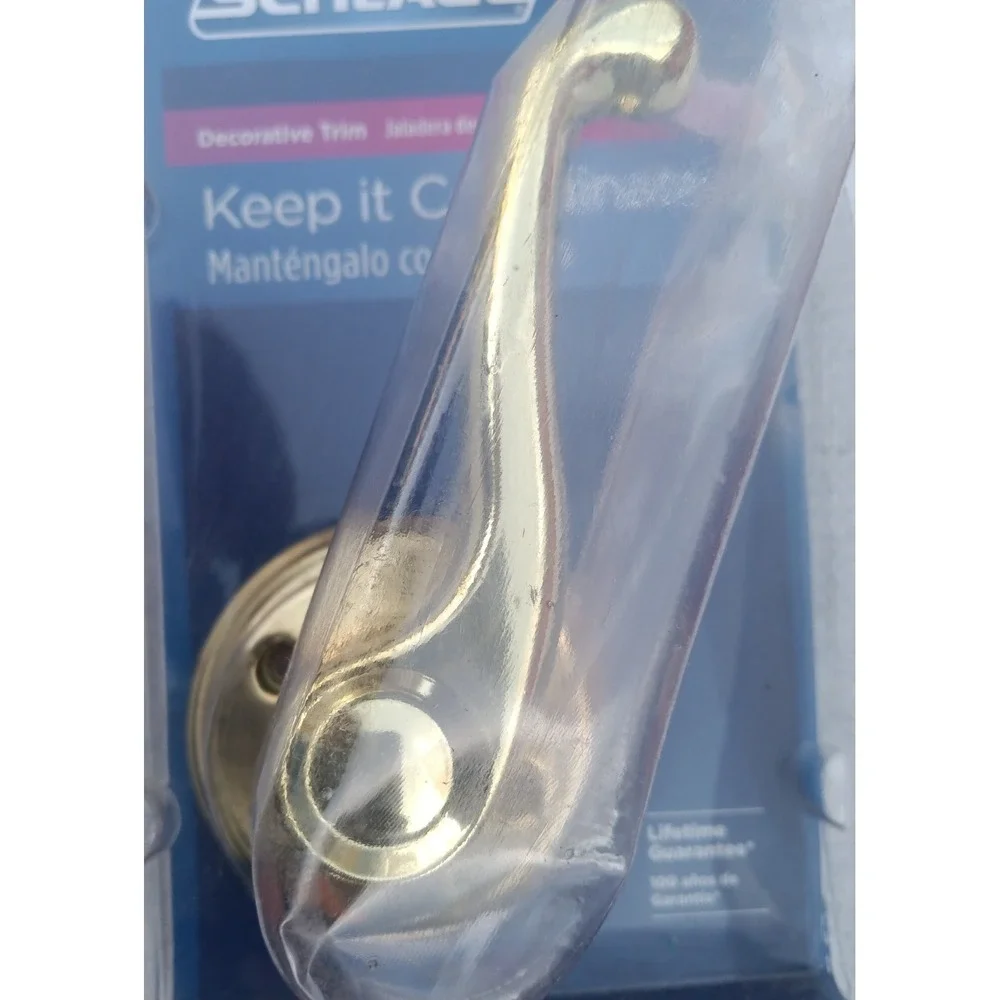 6x Schlage Flair Lever Bright Brass‎ Dummy Door Handles 2 Left / 4 Right Handed